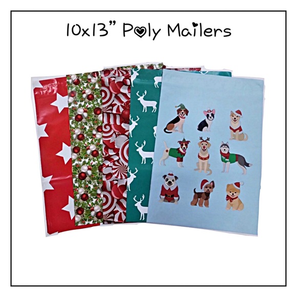 Other - 100 - 10x13” Mix Holiday Poly Mailers